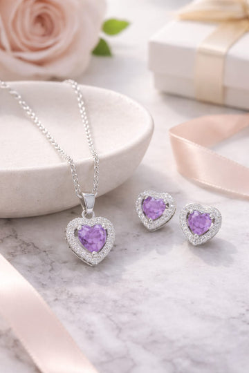 Lavender Love Heart Set