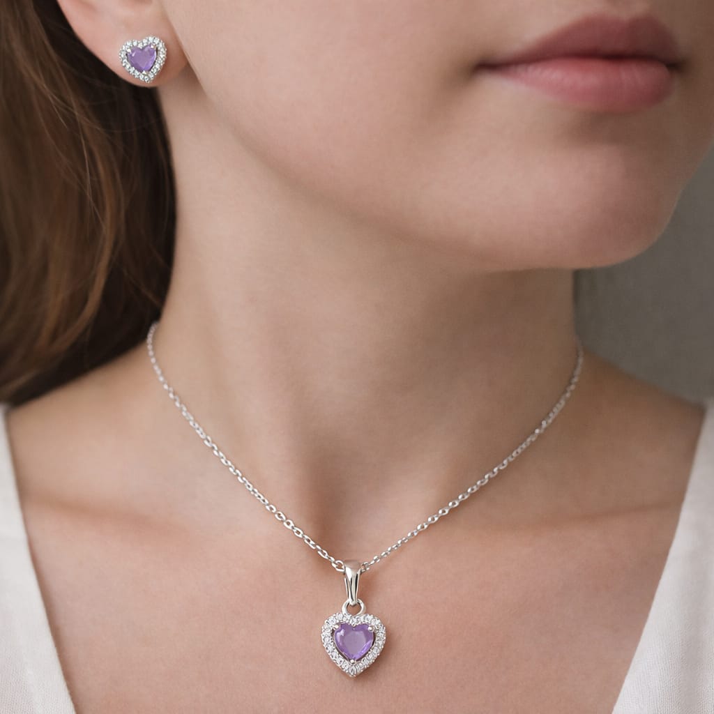 Lavender Love Heart Set