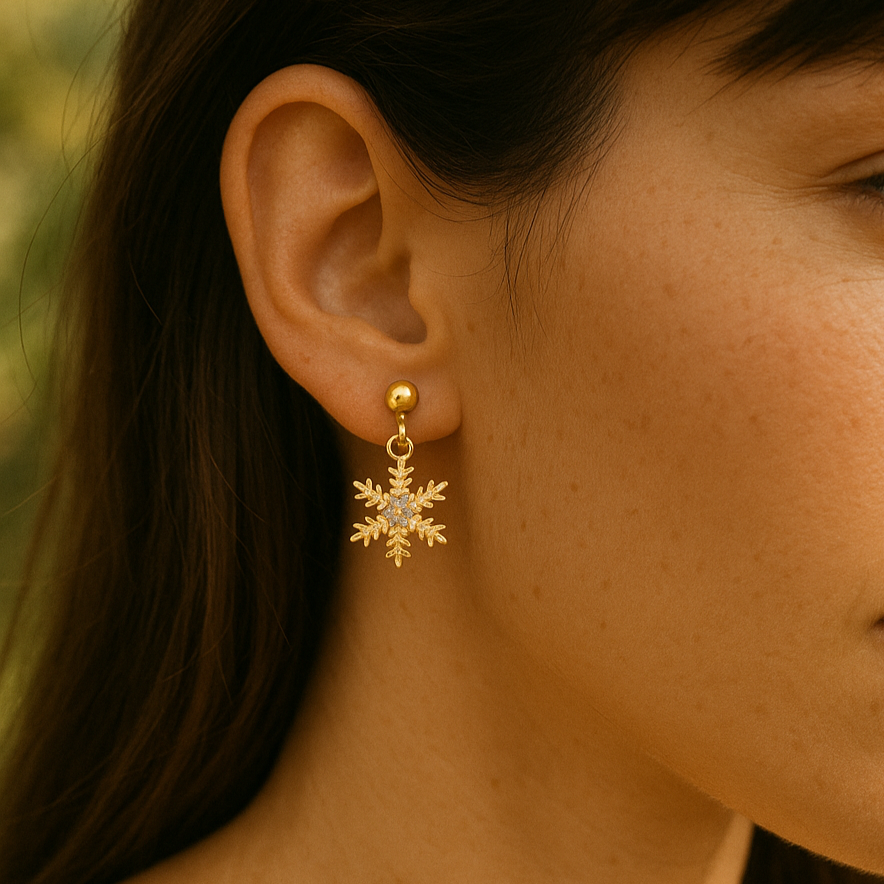 Golden Shinning Star Earring