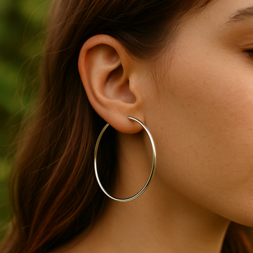 Silver Classic Hoop Earring