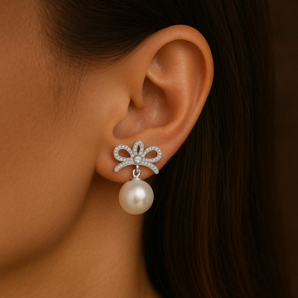 Silver Elegant Pearl Earring