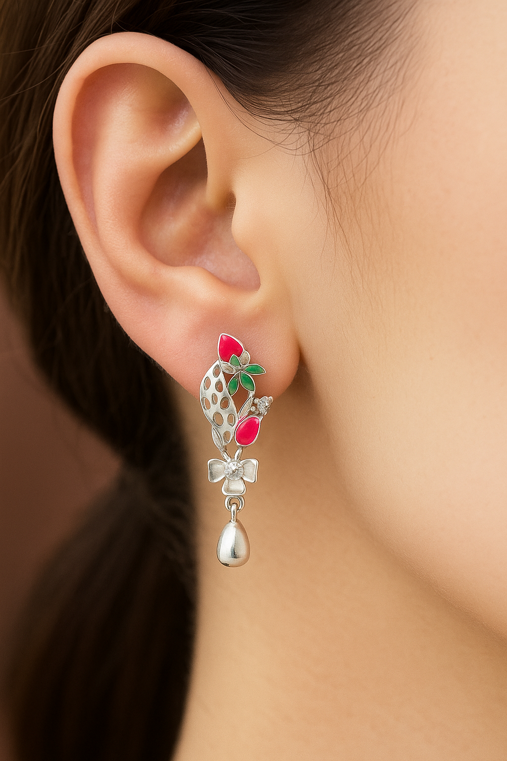 Silver Enchanted Garden Bloom Earrings