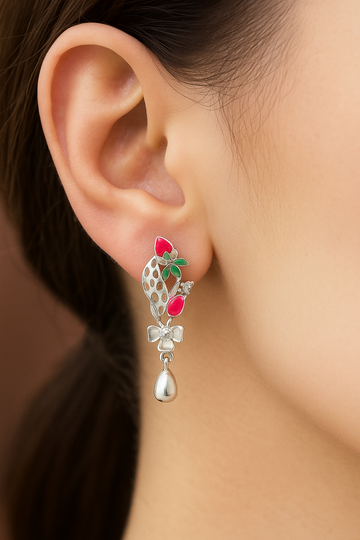 Silver Enchanted Garden Bloom Earrings