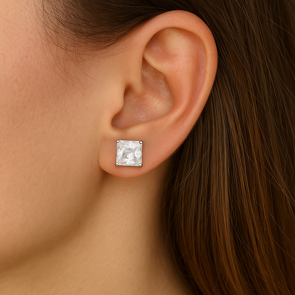 Silver Cubic Zircon Earring