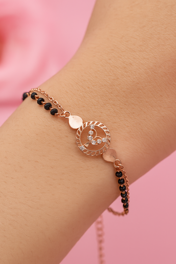 Silver Rose Gold Glamour Mangalsutra