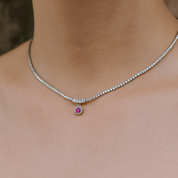 Silver Tennis Necklace