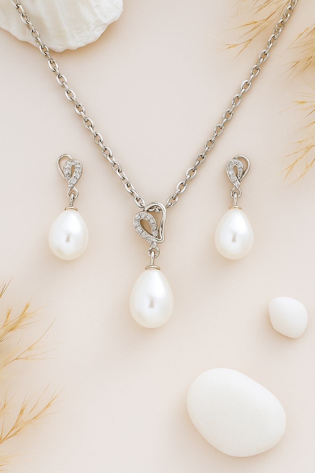 Silver Eternal Love Pearl Pendant