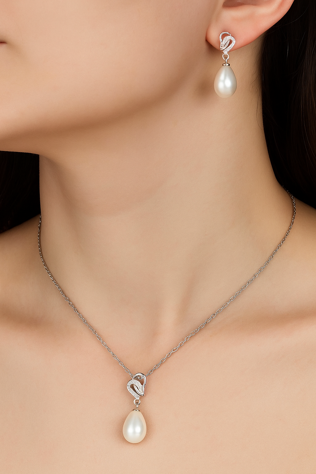 Silver Eternal Love Pearl Pendant