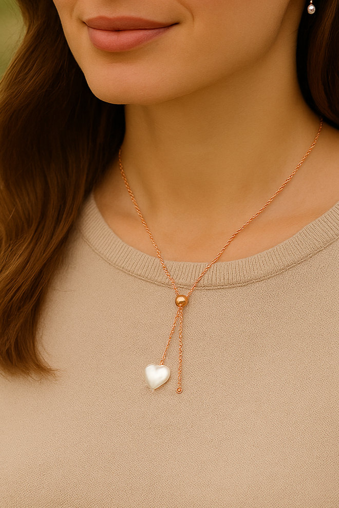 Silver Rosegold Sweetheart Serenity Chain Pendant