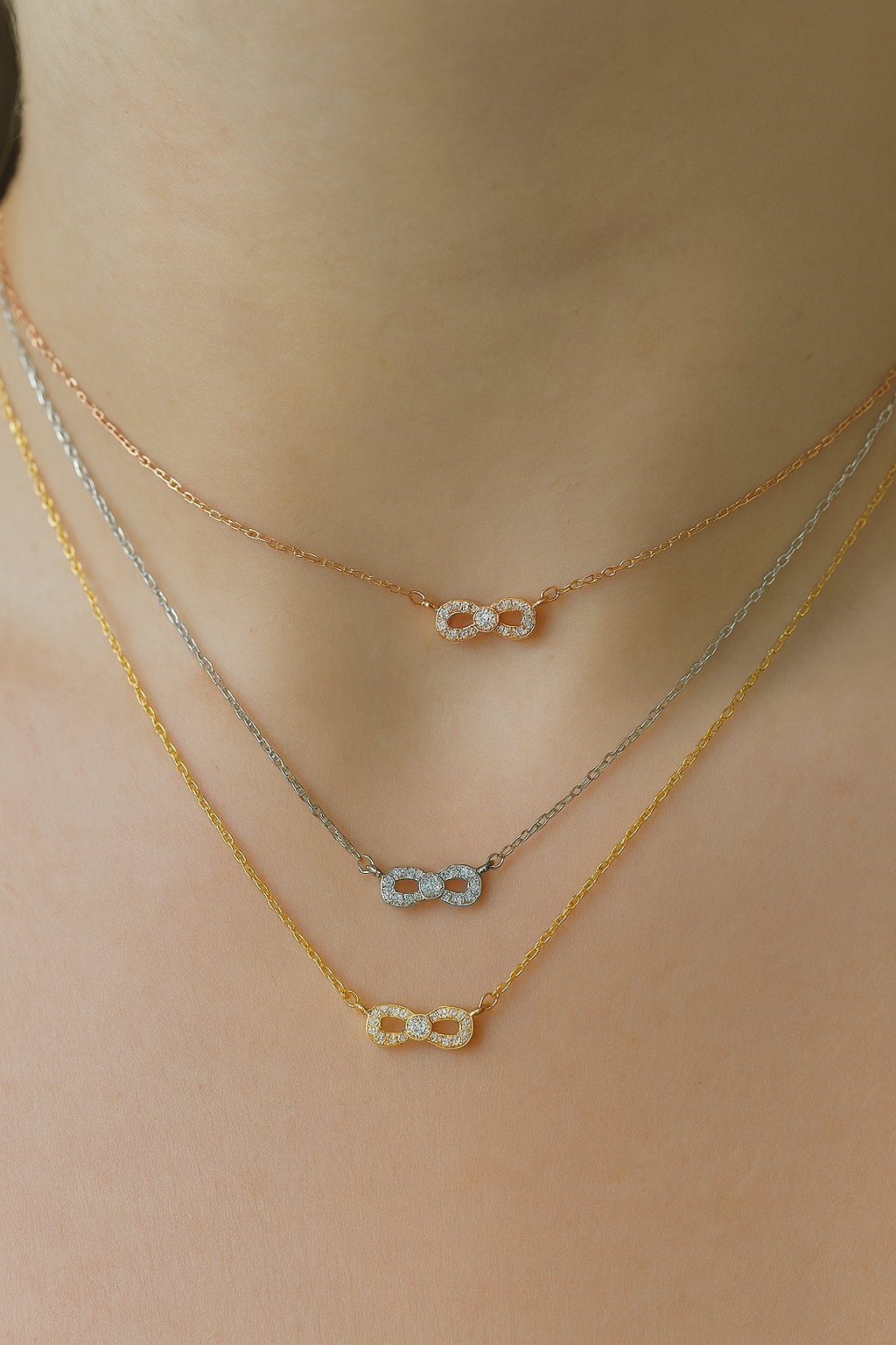 Silver Infinity Threetone Neckwear