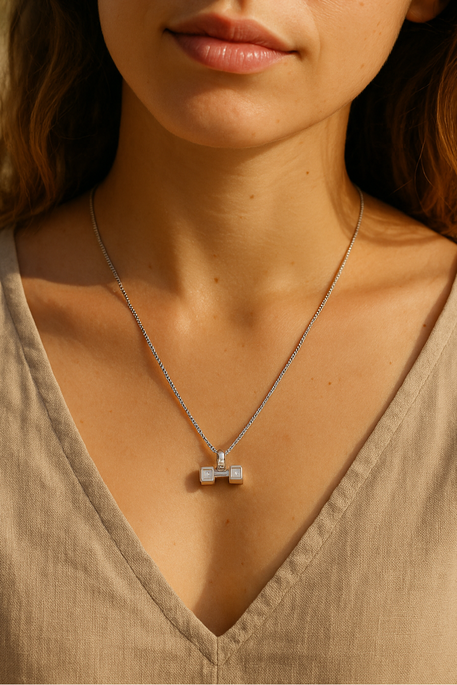 Silver Modern Muse Chain Pendant