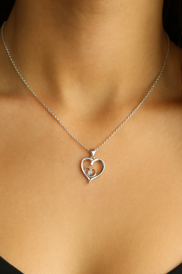 Silver Heart2Heart Necklace