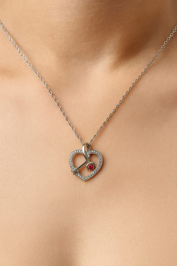 Silver Love Struck Chain Pendant