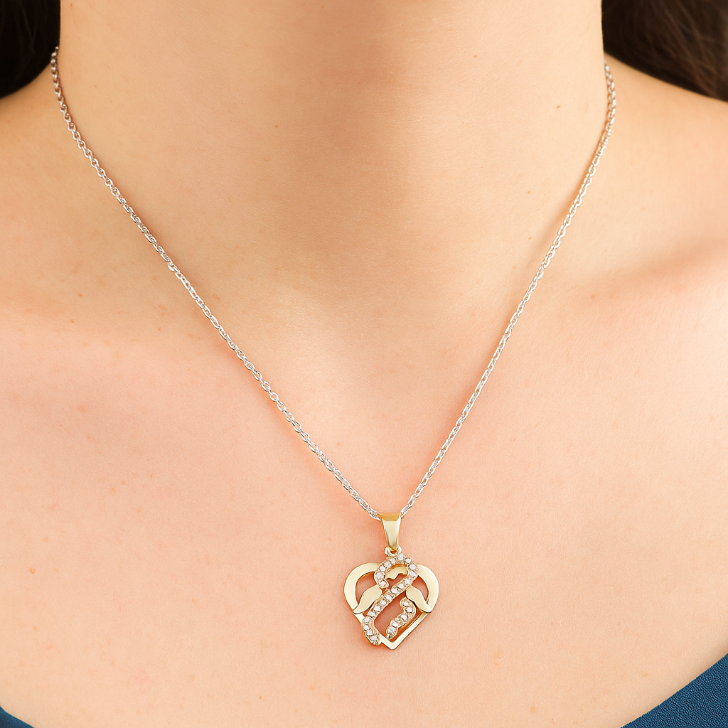 Silver Elegant Heart Chain Pendant