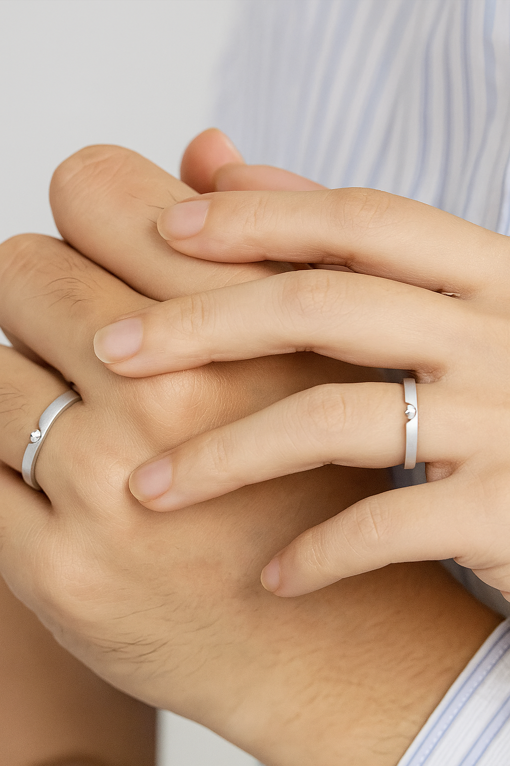 Silver Promise Couple Band