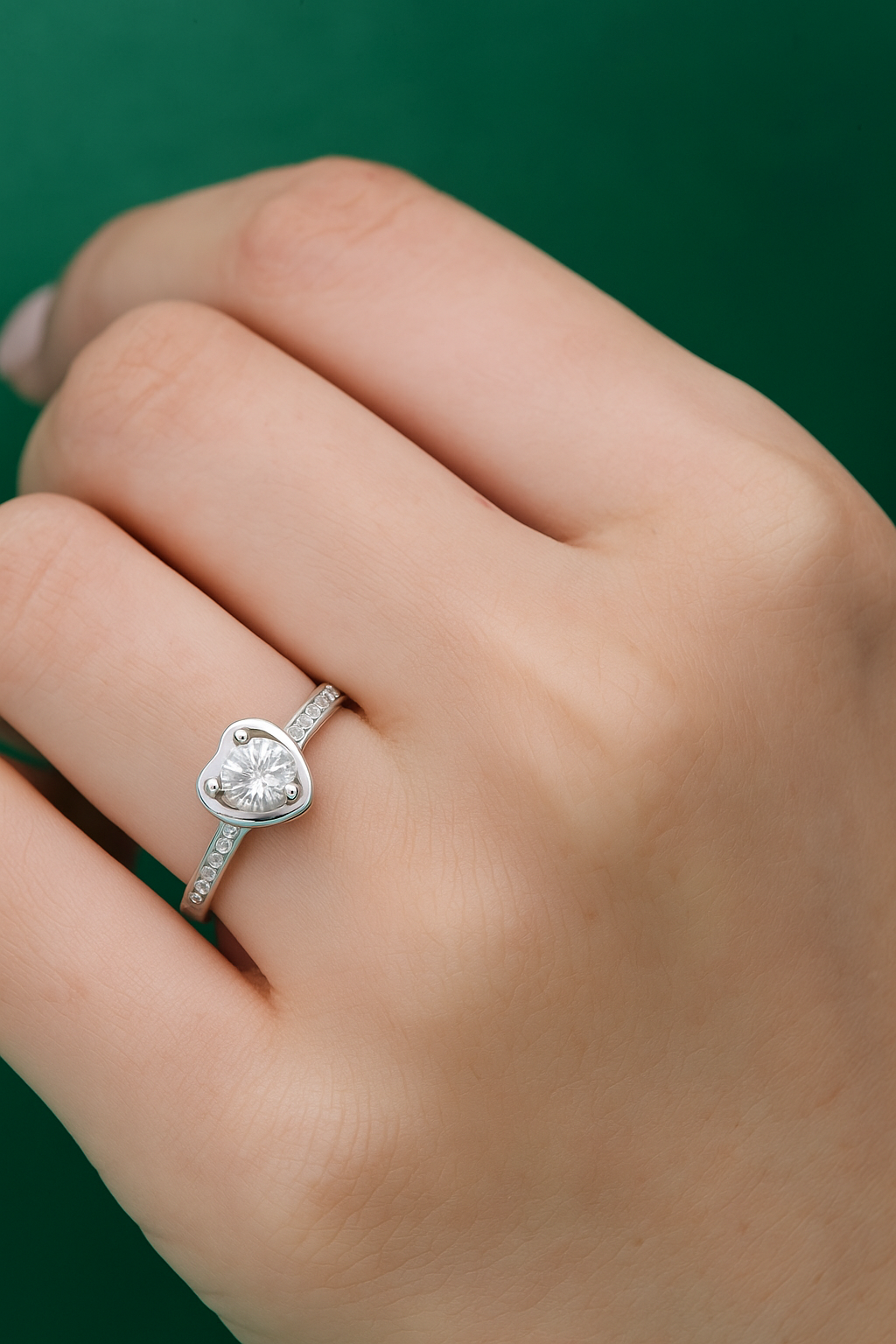 Silver Love Heart Ring