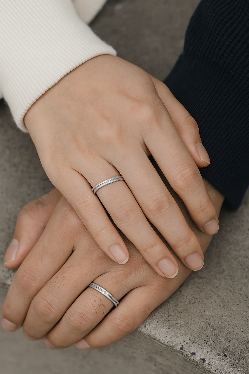 Silver Always Yours Couple Band