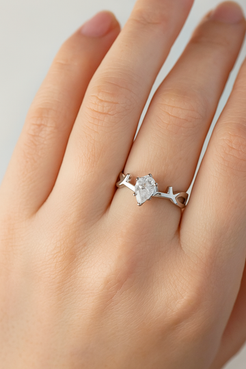 Elegant Pear-Cut Solitaire Ring