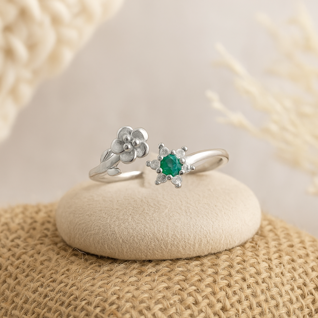 Silver Floral Bloom Ring