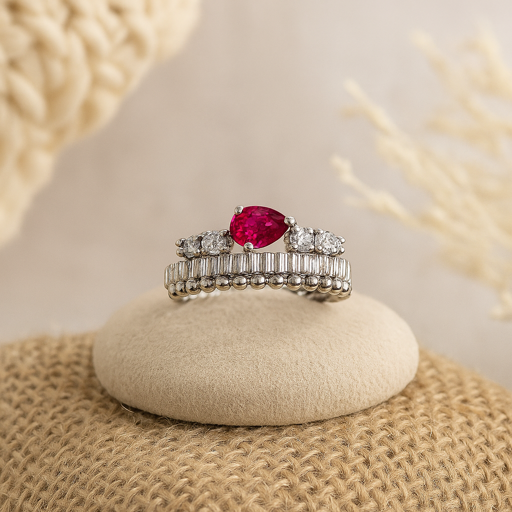 Ruby Crown Elegance Ring