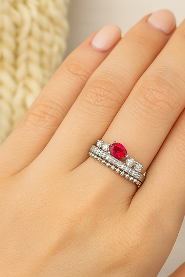 Ruby Crown Elegance Ring
