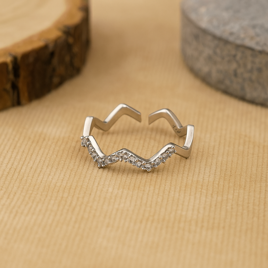 Zigzag Sparkle Ring