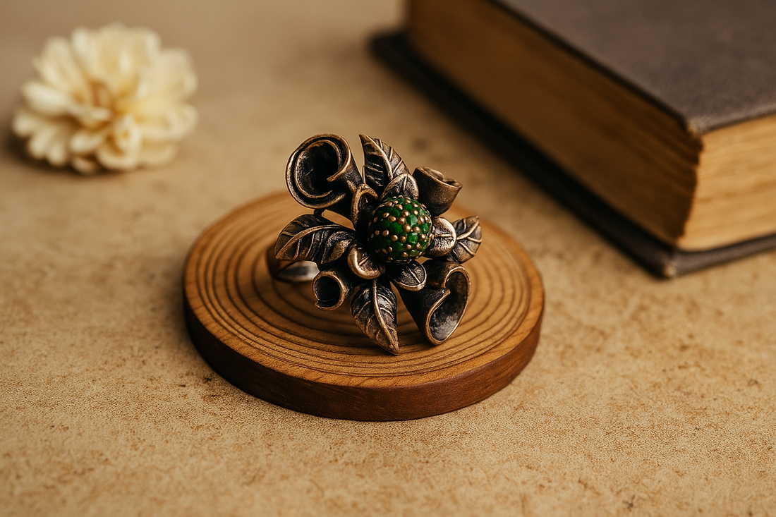 Vintage Floral Silver Ring