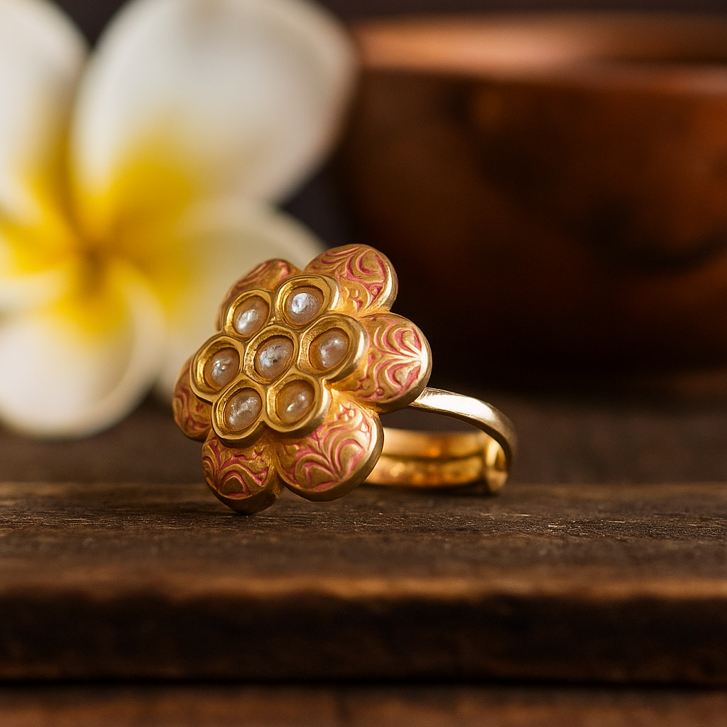 Royal Blossom Gold-Plated Ring