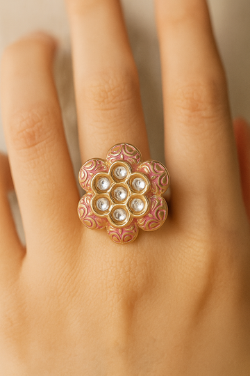 Royal Blossom Gold-Plated Ring