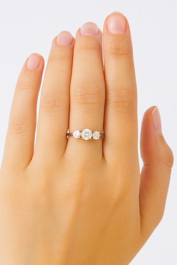 Silver Solitaire Grace Ring