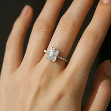 Silver Zircon Classic Solitaire Ring