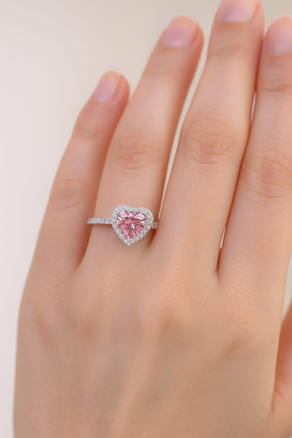 Pink Heart Bloom Ring