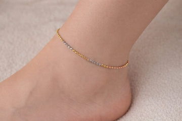 Trinity Glow Silver Anklet