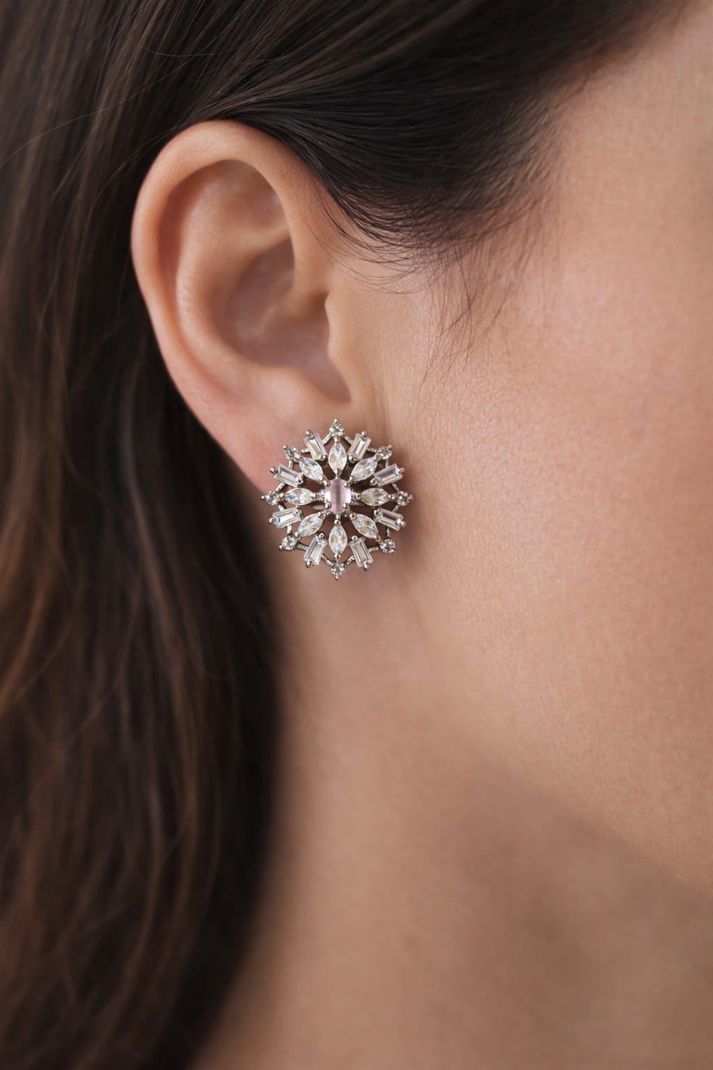 Rosé Starburst Studs