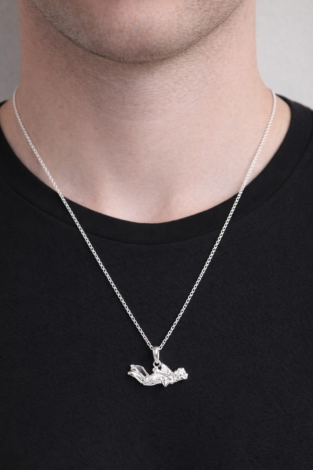 Divine Hanuman Ji Silver Pendant