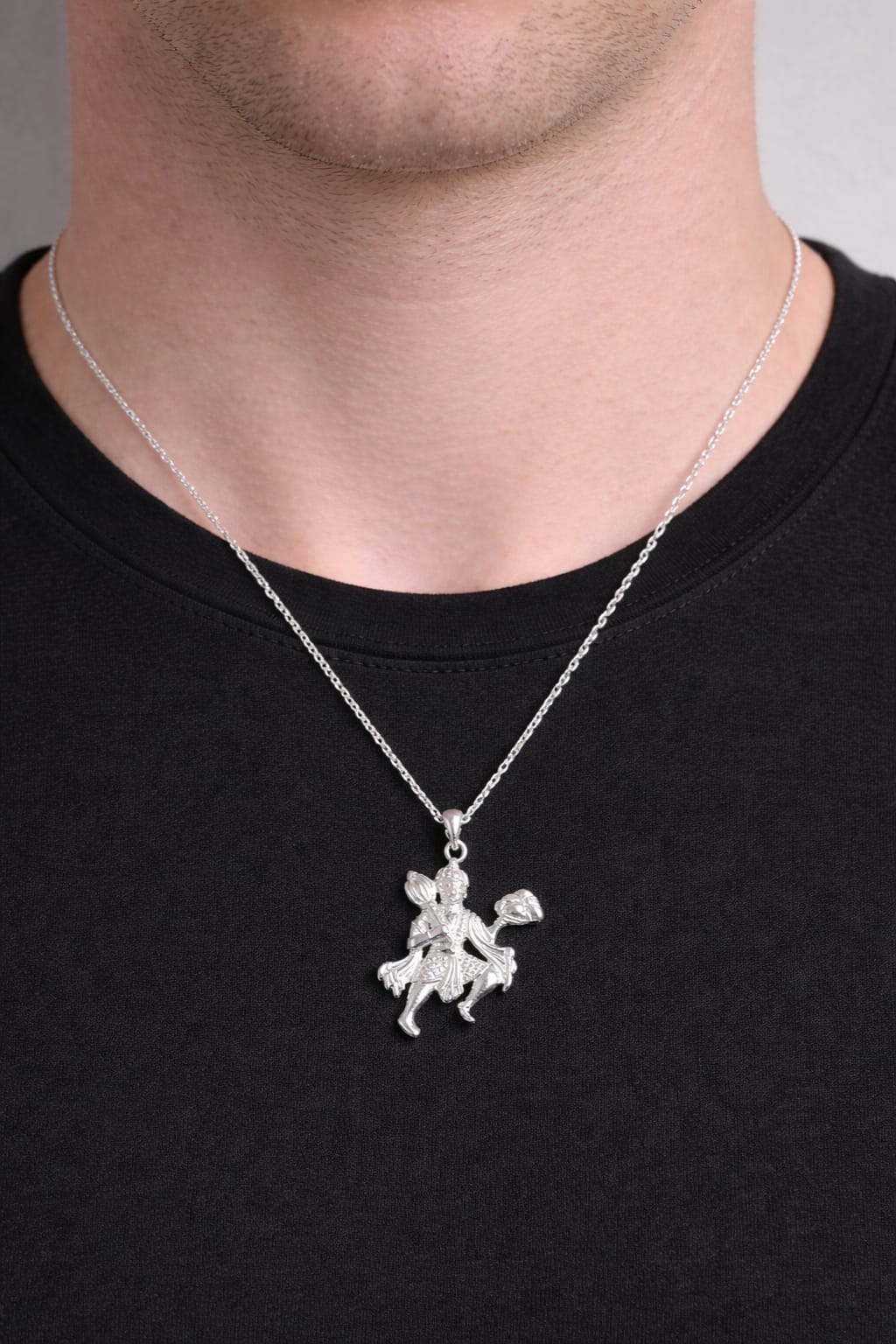 Panchmukhi Hanuman Silver Pendant