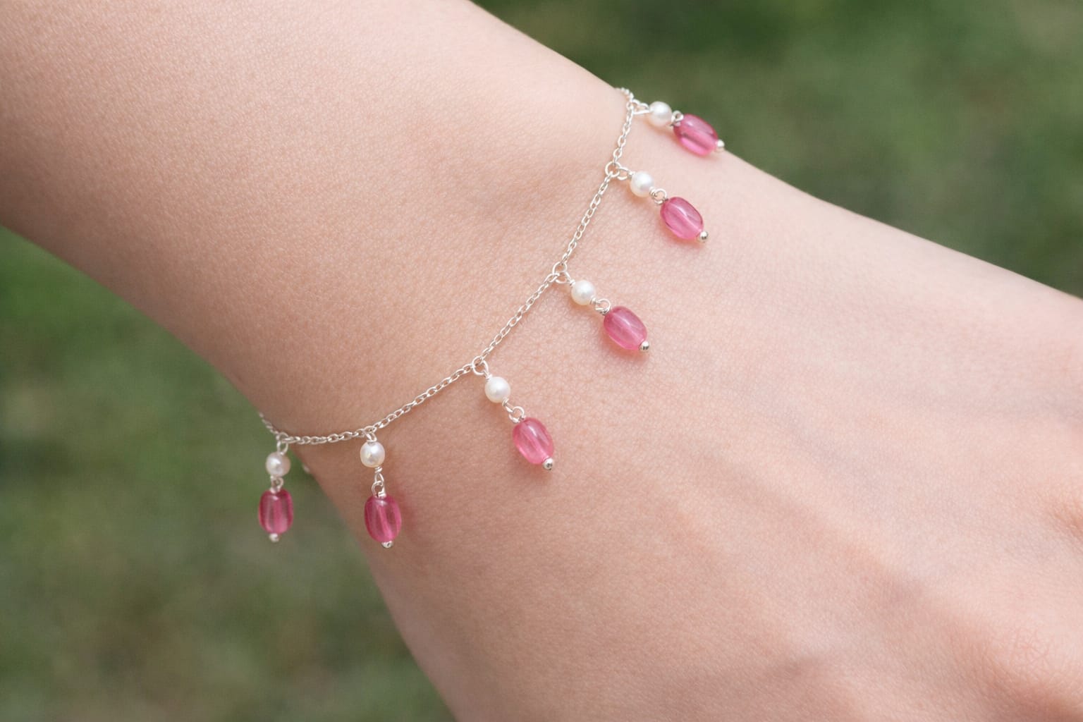 Rosé Pearl Drop Bracelet