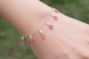 Rosé Pearl Drop Bracelet