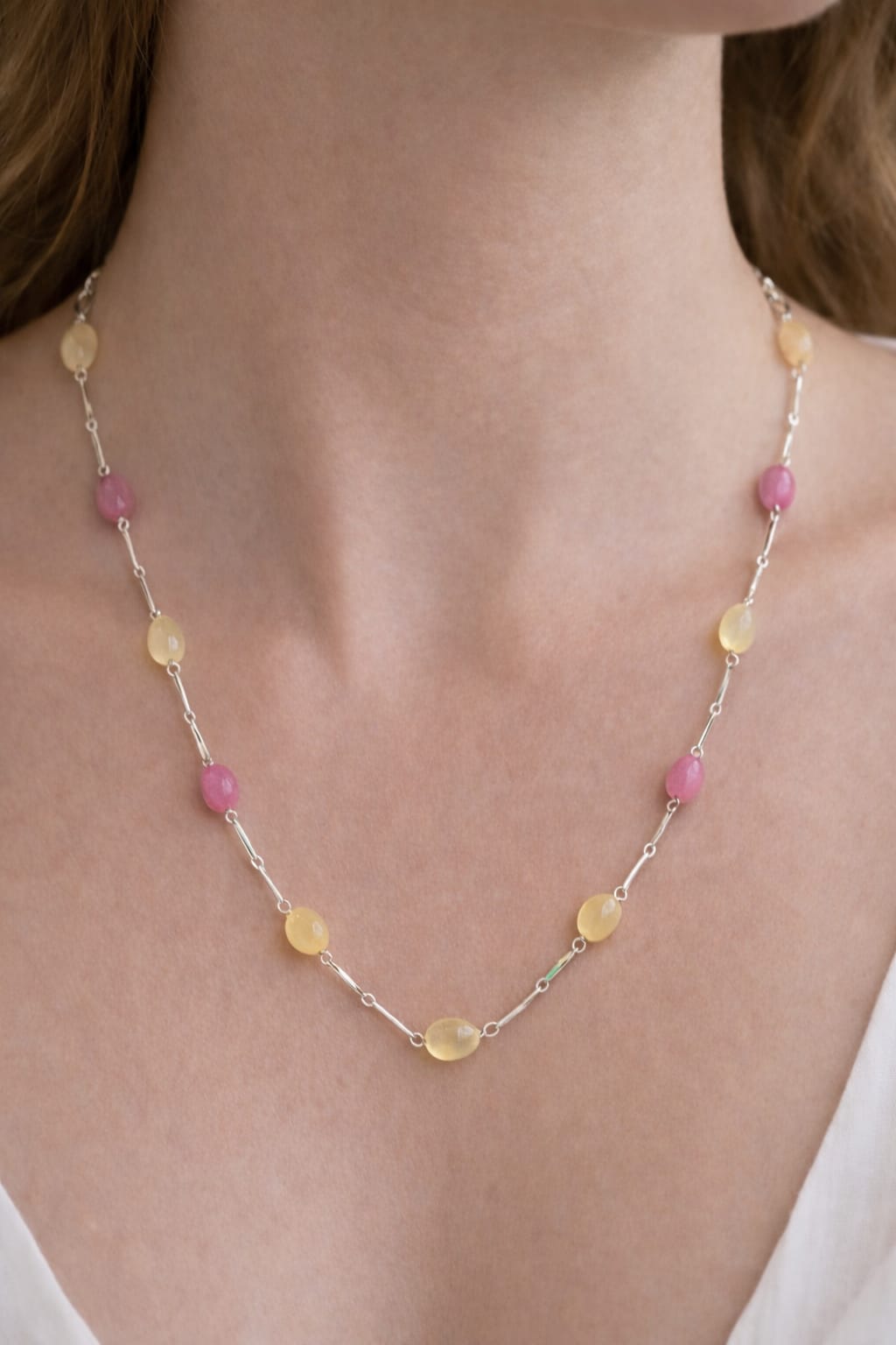 Sunblush Harmony Pearl Necklace
