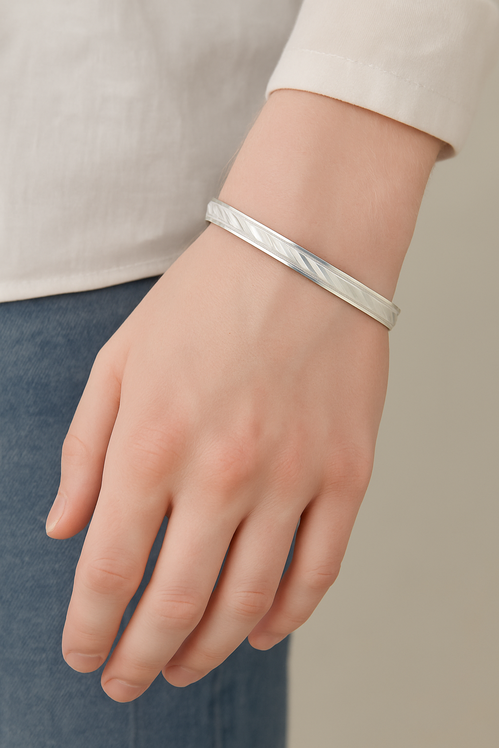 Silver Openable Kada for Men